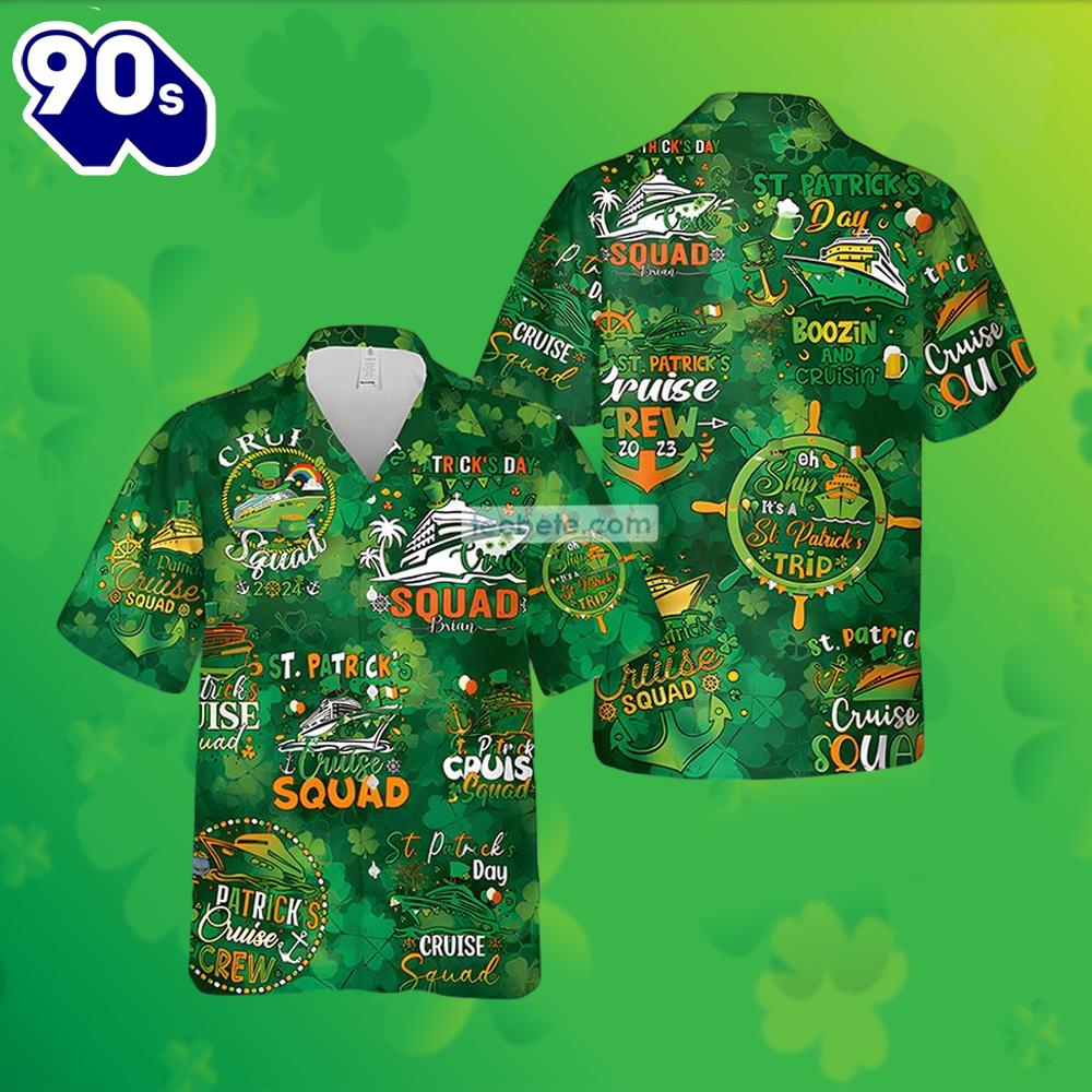 St Patricks Cruise Squad Shamrock Green Metal Hawaiian Shirt 2025 St Patricks Cruise Squad Shamrock Green Metal Hawaiian Shirt 2025