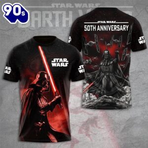 Star Wars 3D Apparel 50Th Anniversary T-shirt 3D Darth Vader Tee 3D