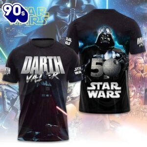 Star Wars 50th Anniversary Darth Vader 3D Apparel T-shirt All Size