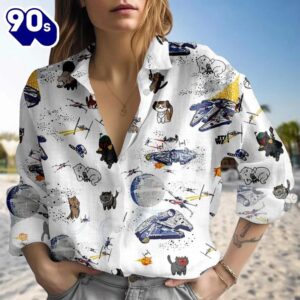 Star Wars Cats Blouse Shirt,…