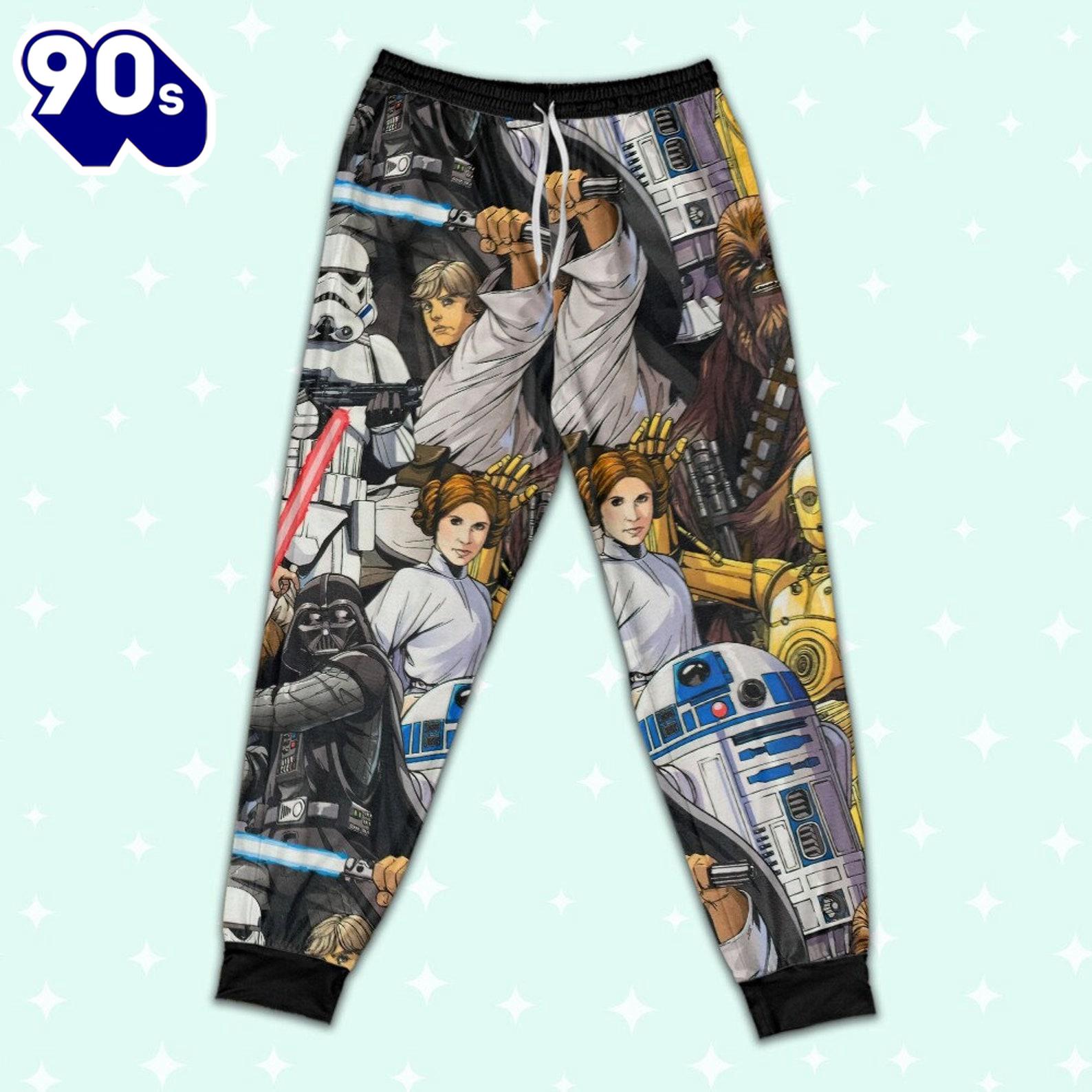 Star Wars R2D2 C3PO Darth Vader Luke Skywalker Chewbacca Yoda Art Pajamas Set - Movie Cartoon Holiday Pajamas Star Wars R2D2 C3PO Darth Vader Luke Skywalker Chewbacca Yoda Art Pajamas Set - Movie Cartoon Holiday Pajamas