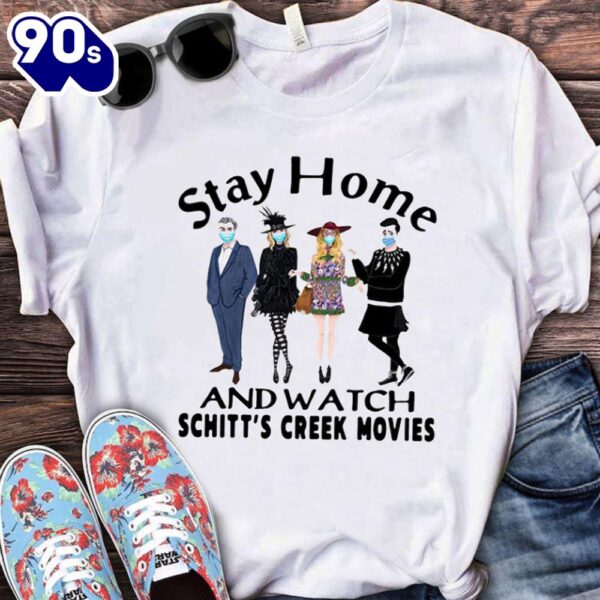 Stay Home And Watch Schitts Creek Movies Shirt, Ew David,Moira Rose Merry Christmas Shirt Gift Xmas
