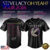 Steve Lacy Oh Yeah Tour 2026 Graphic Signature Schedule Baseball Jersey, Music Fan Baseball Jersey