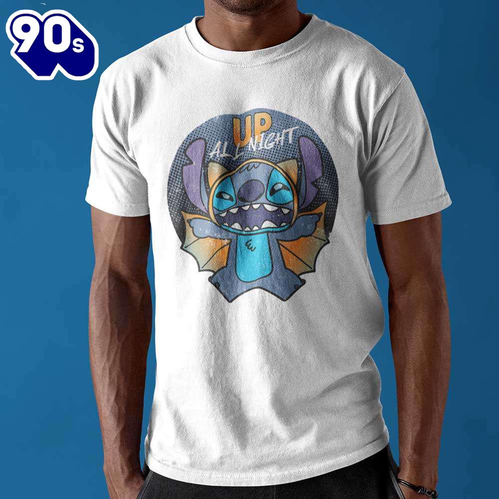 Stitch Bat Costume Up All Night Halloween T-Shirt Disney Gift Summer Stitch Bat Costume Up All Night Halloween T-Shirt Disney Gift Summer