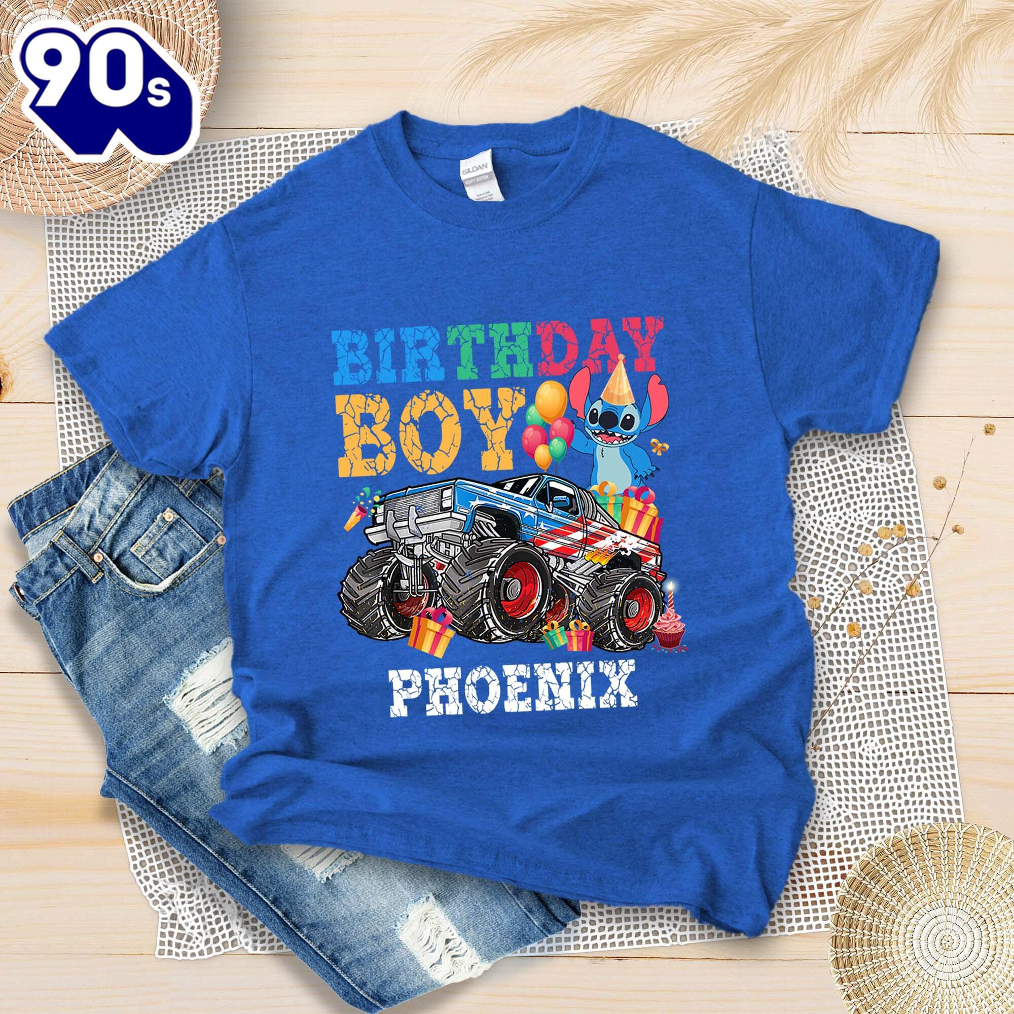 Stitch Birthday Boy Phoenix Shirt Monster Truck Disney Gift Gift Summer Stitch Birthday Boy Phoenix Shirt Monster Truck Disney Gift Gift Summer
