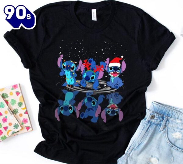 Stitch Dancing Christmas T-Shirt, Sweater, Hoodie – Christmas With Stitch Ho Ho Ho Disney Holiday Party Tee Shirt Gift Xmas