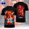 Stranger Things 3D Apparel Gift Summer For Man And Women Rock Music 3D Shirt