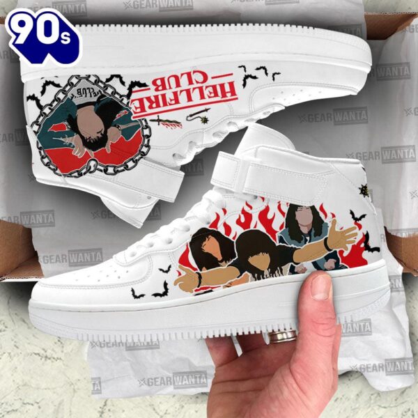Stranger Things Hellfire Club Eddie Munson Custom High Top Air Force Shoes