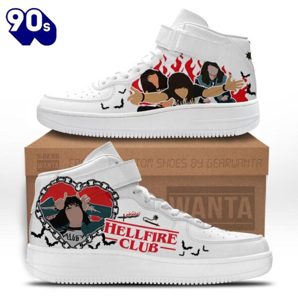 Stranger Things Hellfire Club Eddie Munson Custom High Top Air Force Shoes