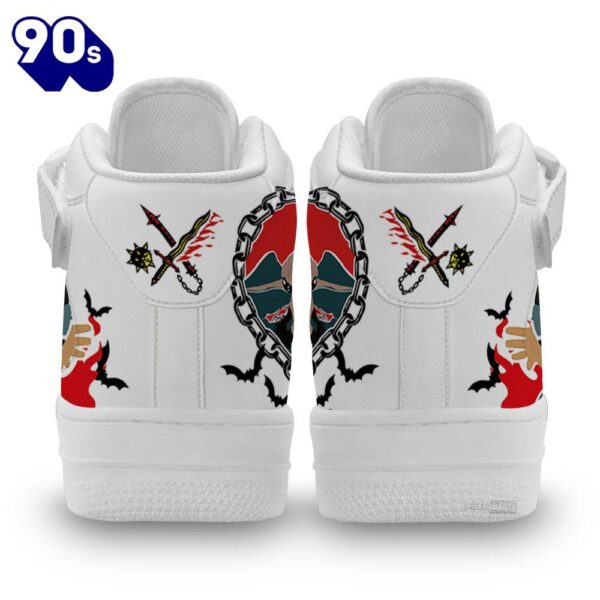 Stranger Things Hellfire Club Eddie Munson Custom High Top Air Force Shoes