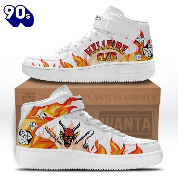 Stranger Things Hellfire Club Sneakers Custom High Top Air Force Shoes