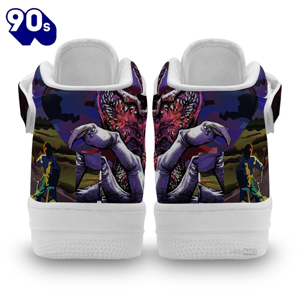 Stranger Things High Top Air Force Shoes Custom Hawkins Sneakers Fans