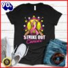 Halloween 2025  Strike Out Breast Cancer Awareness Day Pink Ribbon Softball T-Shirt