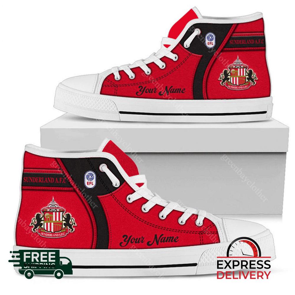 Sunderland Personalzied High Top Canvas Shoes Sunderland Personalzied High Top Canvas Shoes