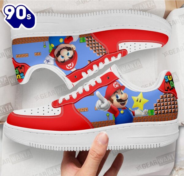 Super Mario Air Sneakers Custom For Gamer Shoes