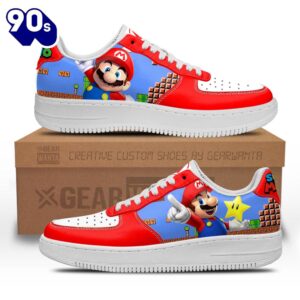 Super Mario Air Sneakers Custom For Gamer Shoes