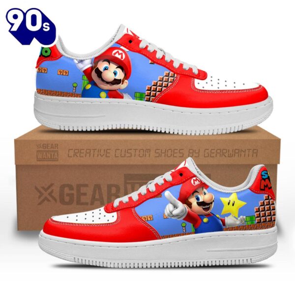 Super Mario Air Sneakers Custom For Gamer Shoes