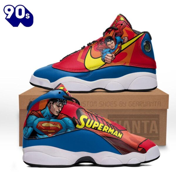 Superman Air Jordan 13 Sneakers Super Heroes Custom Shoes