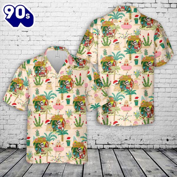 Surfer Santa Christmas Hawaiian Shirt