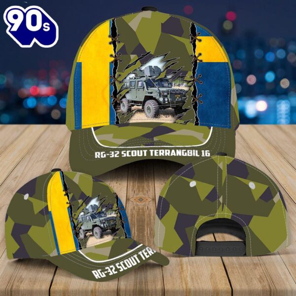 Swedish Army RG-32 Scout Terrangbil 16 Baseball Cap  Gift For Veteran Day