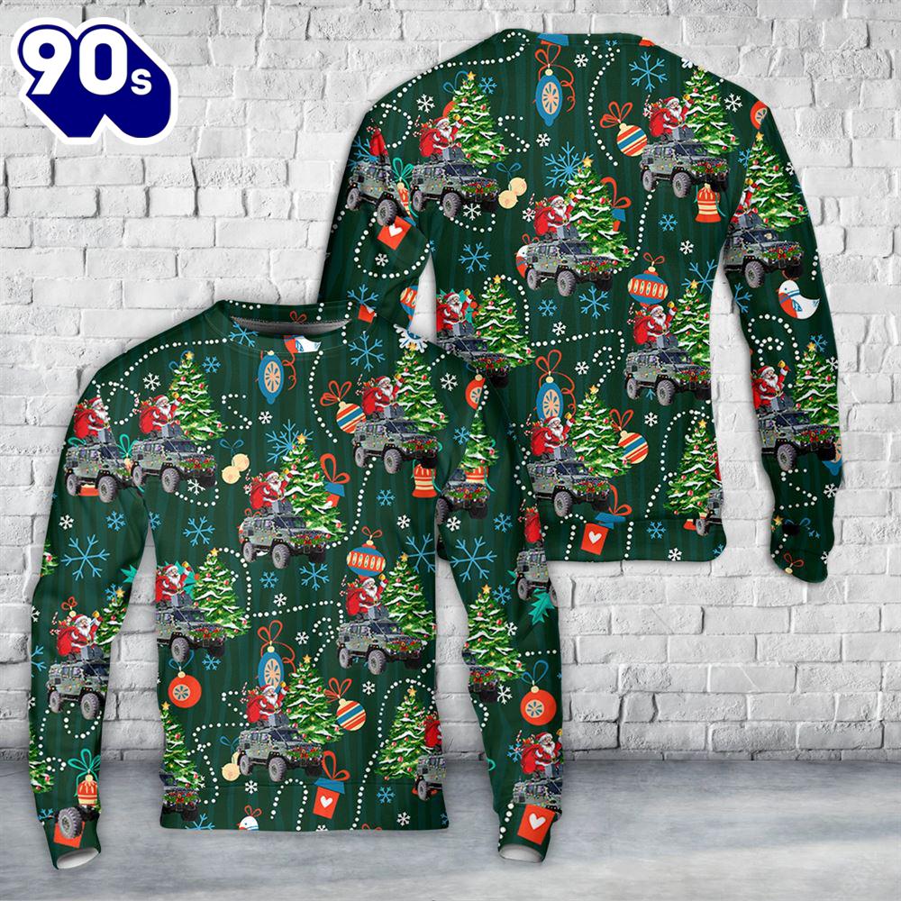 Swedish Army RG-32 Scout Terrangbil 16 Christmas Sweater Swedish Army RG-32 Scout Terrangbil 16 Christmas Sweater