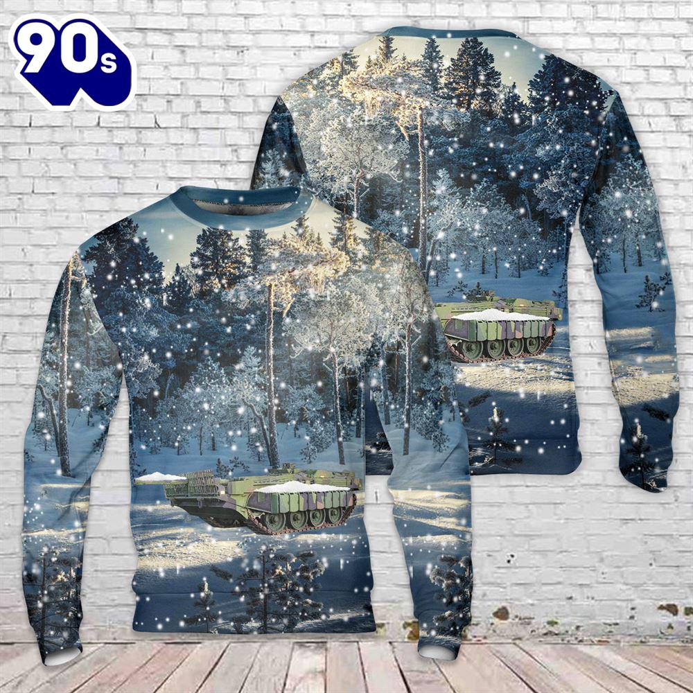 Swedish Army Stridsvagn 103 tank Christmas Sweater Swedish Army Stridsvagn 103 tank Christmas Sweater