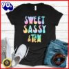 Halloween 2025  Sweet Sassy And Ten 10th Birthday Girl Tie Dye 10 Year Old T-Shirt