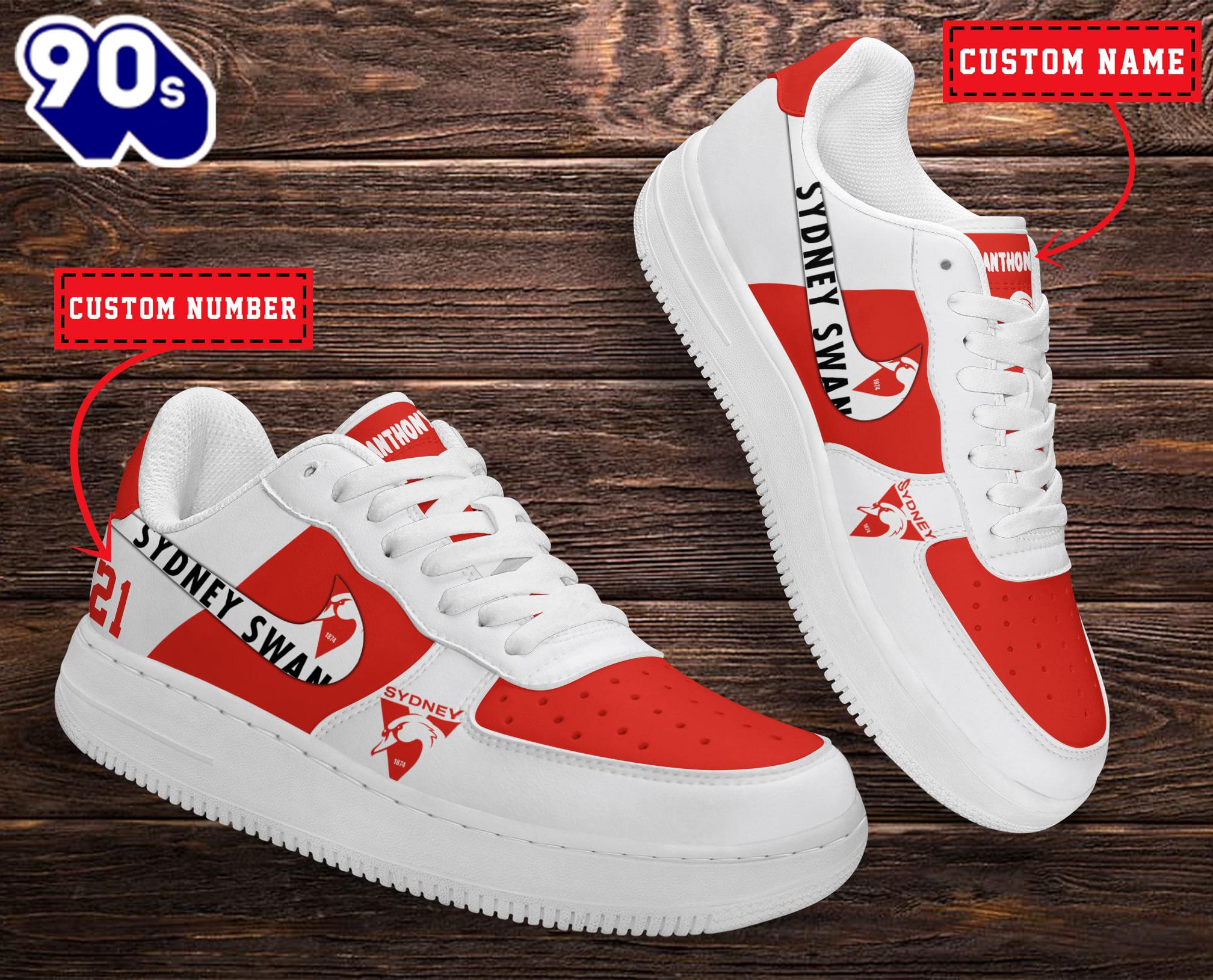 Sydney Swans AFL Personalized Air Force 1 Shoes Sydney Swans AFL Personalized Air Force 1 Shoes