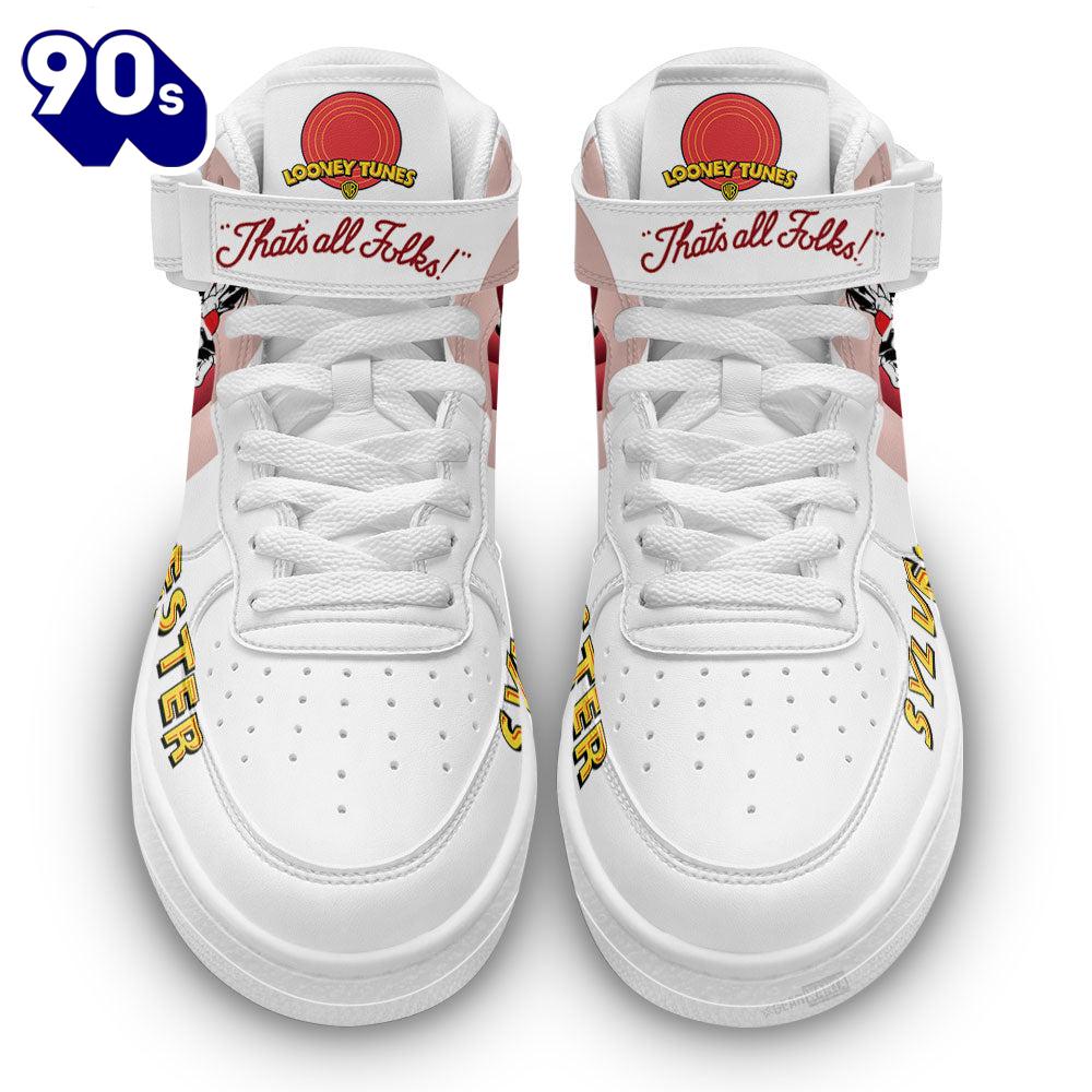 Sylvester James Pussycat High Top Air Force Shoes Custom Looney Tunes Sneakers