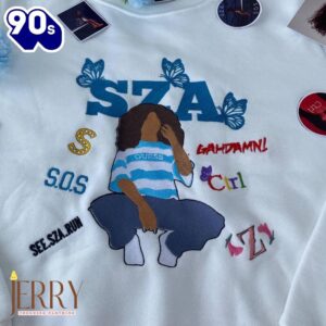 SZA Music Embroidered Sweatshirt Fashion…