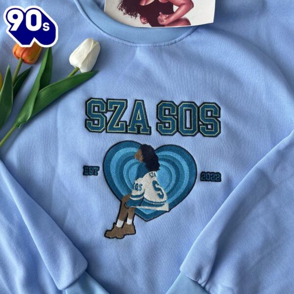 SZA Music Embroidered Sweatshirt Fashion Style For Man And Women