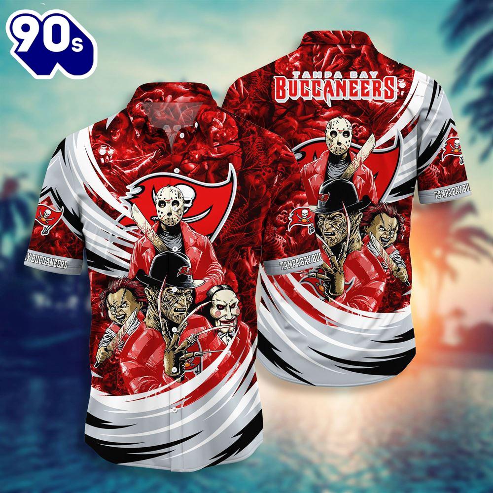 Tampa Bay Buccaneers NFL Halloween Horror Movies Hawaiian Shirts Tampa Bay Buccaneers NFL Halloween Horror Movies Hawaiian Shirts