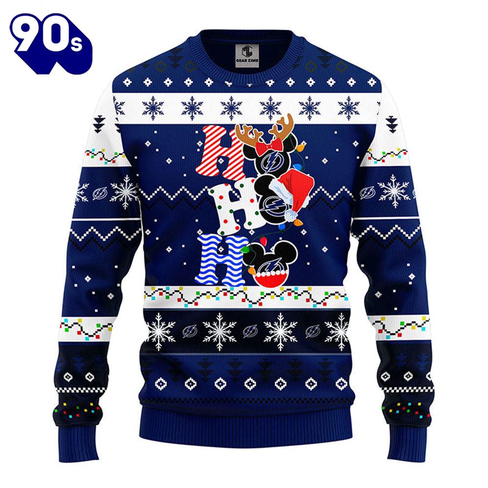 Tampa Bay Lightning Hohoho Mickey Christmas Ugly Sweater Gift Christmas Tampa Bay Lightning Hohoho Mickey Christmas Ugly Sweater Gift Christmas