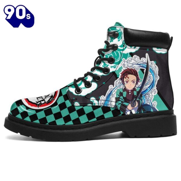 Tanjiro Leather Boots Shoes Demon Slayer Anime Custom