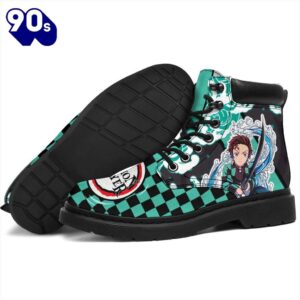 Tanjiro Leather Boots Shoes Demon Slayer Anime Custom