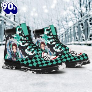 Tanjiro Leather Boots Shoes Demon Slayer Anime Custom