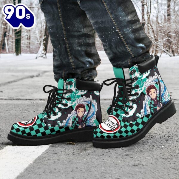 Tanjiro Leather Boots Shoes Demon Slayer Anime Custom