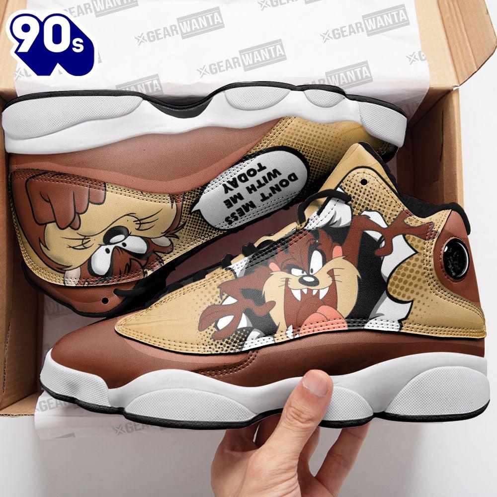 Tasmanian Air Jordan 13 Sneakers Custom Comic Style Shoes Tasmanian Air Jordan 13 Sneakers Custom Comic Style Shoes