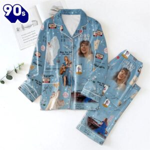 Taylor Swift Button Down Pajamas Set ,1989 Taylor Swift’s Swift Pajamas Set Gift Xmas