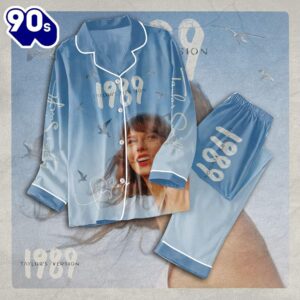 Taylor Swift Button Down Pajamas Set, 1989 Taylor Swift’s Swift Pajamas Set Gift Xmas