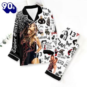 Taylor Swift Button Down Pajamas Set 2024 Shirt Gift Xmas