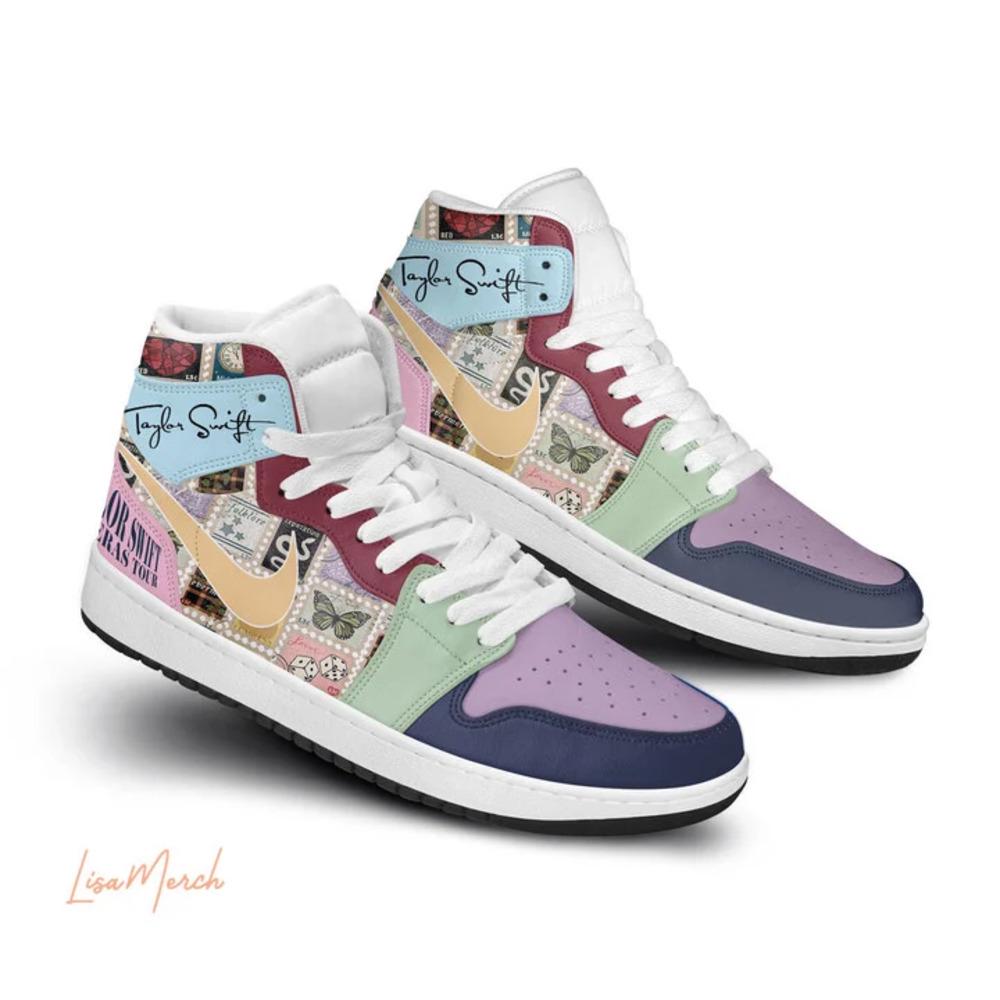 Taylor Swift Eras Tour Air Jordan 1 Sneakers AJ1 Shoes Taylor Swift Eras Tour Air Jordan 1 Sneakers AJ1 Shoes