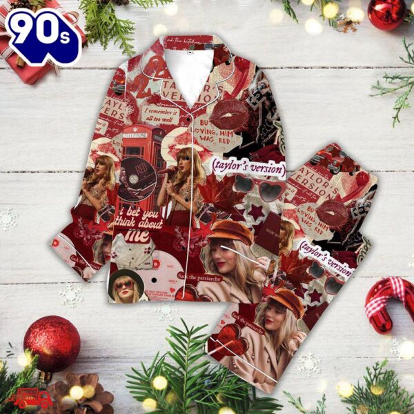 Taylor Swift Red (Taylor’s Version) Eras Pajama Set Gift Xmas