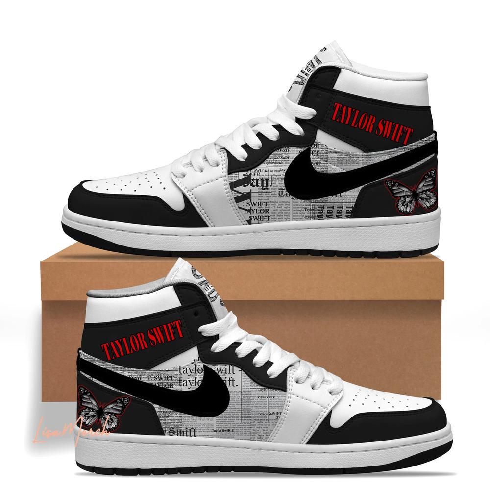 Taylor Swift Reputation Snake Air Jordan 1 Sneakers AJ1 Shoes Taylor Swift Reputation Snake Air Jordan 1 Sneakers AJ1 Shoes
