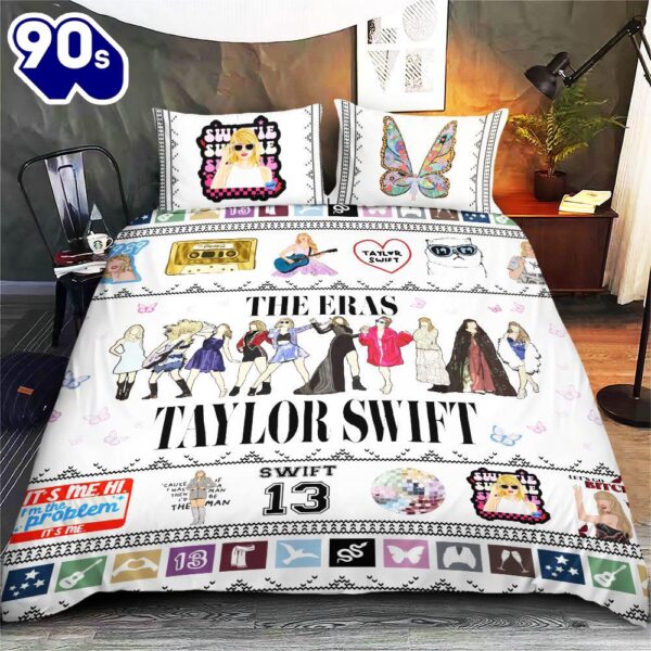 Taylor Swift The Eras Tour Swiftie Taylor’s Version Bedding Set Decor Home