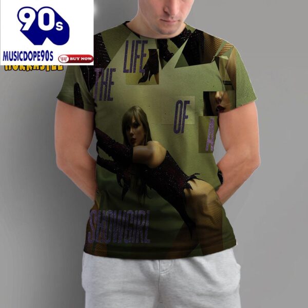 Taylor Swift The Life Of A Showgirl The Shiny Bug Edition Violet Shimmer Marbled Vinyl All Over Print Shirt