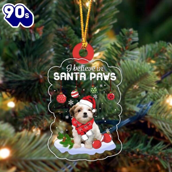 Teddy Bear Dog Christmas Ornament, Gift For Christmas