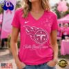 Tennessee Titans 2026 NFL Tackle Breast Cancer V neck T Shirt, NFL Fan V Neck Shirt