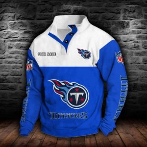 Tennessee Titans Double Breasted Stand Collar Hoodie