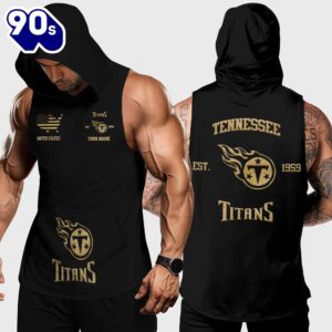 Tennessee Titans Men Workout Hooded Tank Top